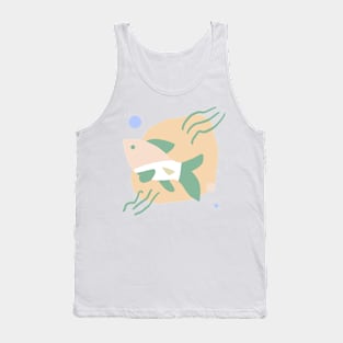 Pastel abstract fish Tank Top